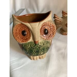Vintage Ceramic Owl Planter – Whimsical Pottery with Retro Charm | Eclectic Home